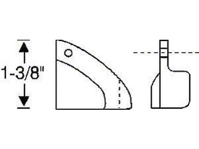 Chevy Rubber Fillers, Convertible Top Bow, Front, 1949-1952 (Styleline Deluxe Convertible)