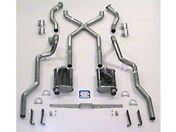 SCR X Quickflow Dual 2-1/2 Exhaust System, Use With LS1, LS2, LS3 Or LS6 Engine, Aluminized, Non-Wagon (55-57 Chevy Bel Air; 55-57 Chevy 150; 55-57 Chevy 210)