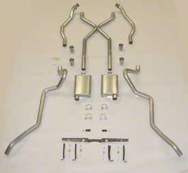 Ecklers Dual Exh w/X,2-1/2 w/2-1/2Rams Horn Mfd,Crnr Exit,55-57