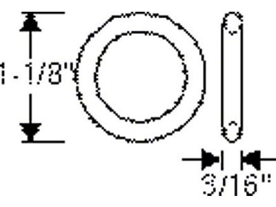 Chevy Seal, Control Arm Pivot Bolt, Lower, 1949-1954