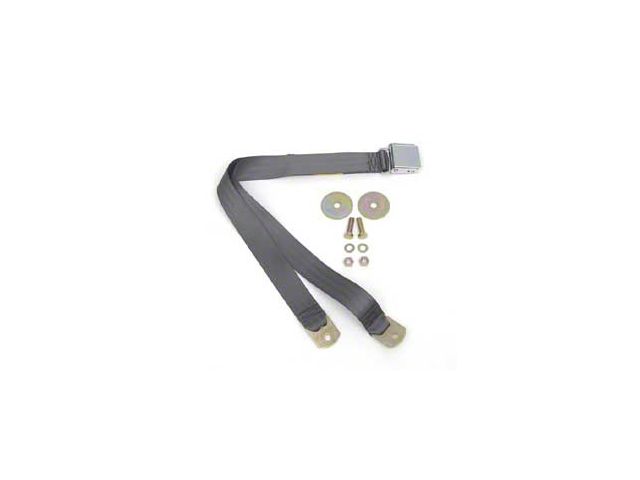 Chevy Seat Belt, Front, Charcoal, 1955-1957