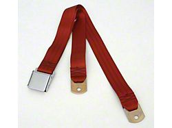 Chevy Seat Belt, Front, Dark Red, 1955-1957