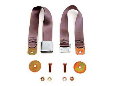 Chevy Seat Belt, Front, Silver, 1955-1957