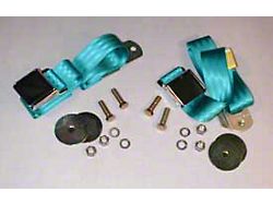 Chevy Seat Belt; Front; Turquoise; Single; 1955-1957
