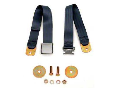 Chevy Seat Belt, Rear, Blue, 1955-1957