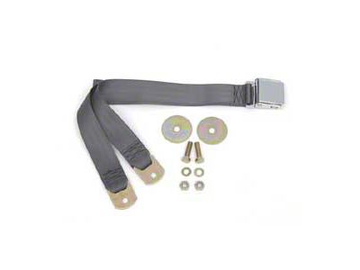Chevy Seat Belt, Rear, Charcoal, 1955-1957