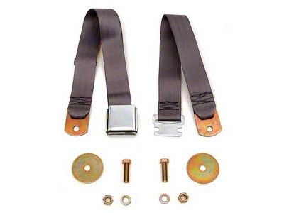 Chevy Seat Belt, Rear, Gray, 1955-1957