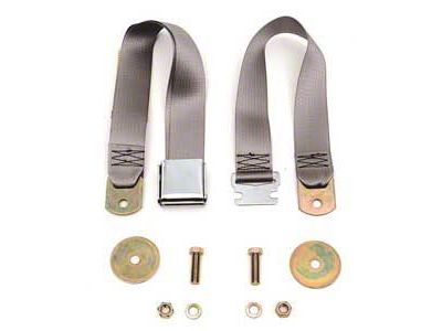 Chevy Seat Belt, Rear, Silver, 1955-1957
