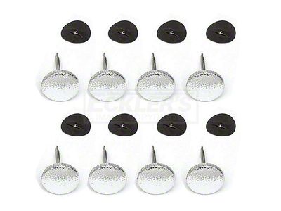 Chevy Seat Button Kit, Silver, Bel Air, 1957