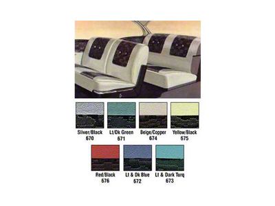 Chevy Seat Cover, Front, 2-Door Hardtop, 1957 Bel Air Style, 1955-1956 (Bel Air Sports Coupe)