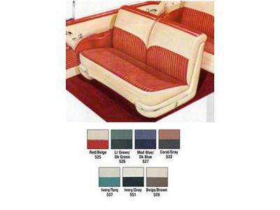 Chevy Seat Cover, Front, Convertible, 1955 (Bel Air Convertible)
