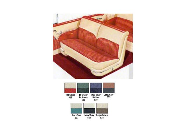 Chevy Seat Cover, Front, Convertible, 1955 (Bel Air Convertible)