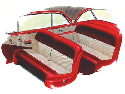 Chevy Seat Covers, Bel Air, Hardtop, 1951-1952 (Styleline Bel Air De Luxe Sport Coupe)