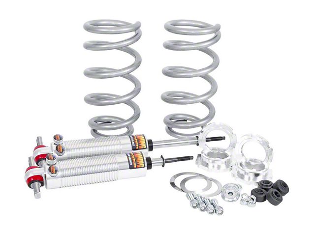 Chevy Shocks, Front, Coil-Over Dual Adjustable, 550 Lbs Spring Rate, Flaming River, 1955-1957