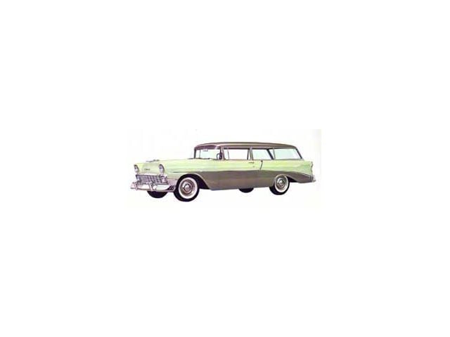 Chevy Side Glass Set, Clear, 2-Door Wagon 150 Series, 1955-1957