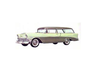 Chevy Side Glass Set, Clear, 2-Door Wagon 210 Series, 1955-1957