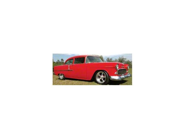 Chevy Side Glass Set, Date Coded, Tinted, 2-Door Sedan, 1955-1957