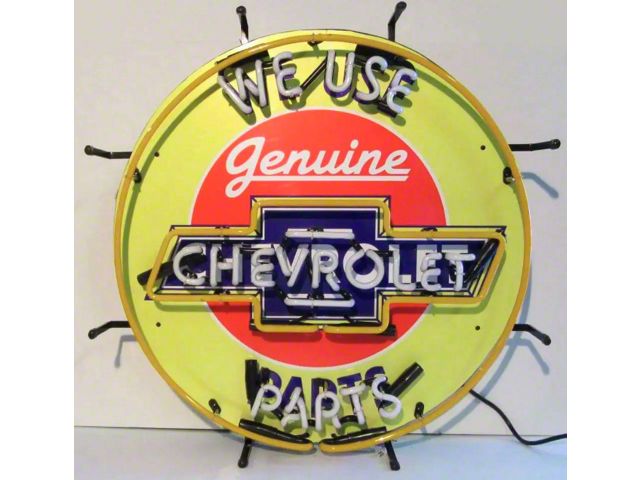 Chevy Sign, Neon, Genuine Chevy