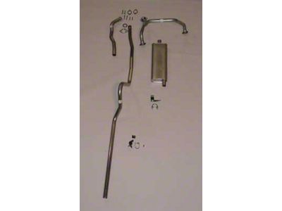 Chevy Single Exhaust System, For Use With 2-Barrel Carburetor, Aluminized, Convertible, 1955