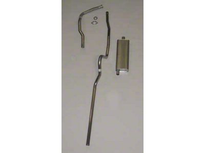 Chevy Single Exhaust System, For Use With 6-Cylinder Engine, Aluminized, Convertible, 1955 (Bel Air Convertible)
