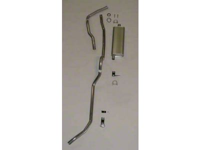 Chevy Single Exhaust System, For Use With 6-Cylinder Engine, Aluminized, Convertible, 1957 (Bel Air Convertible)