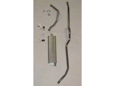 Chevy Single Exhaust System, For Use With 6-Cylinder Engine, Aluminized, Sedan, Hardtop, 1957