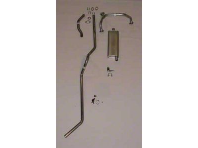Chevy Single Exhaust System, For Use With 2 Or 4-Barrel Carburetor, Aluminized, Wagon, Nomad, Delivery, 1955