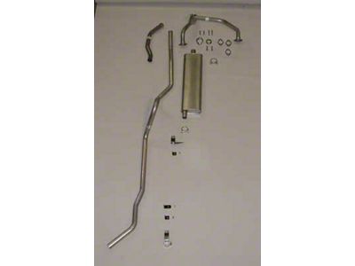 Chevy Single Exhaust System, For Use With 2-Barrel Carburetor, Aluminized, Wagon, Nomad, Delivery, 1956