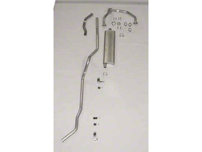 Chevy Single Exhaust System, For Use With 2-Barrel Carburetor, Stainless Steel, Nomad, Wagon, Delivery, 1956