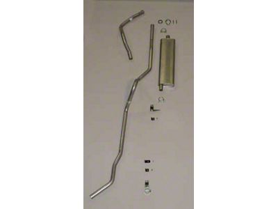 Chevy Single Exhaust System, For Use With 6-Cylinder Engine, Aluminized, Wagon, Nomad, Delivery, 1956