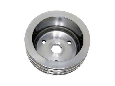 Chevy Small Block Aluminum Crankshaft Pulley, Small Water Pump, 3 Groove