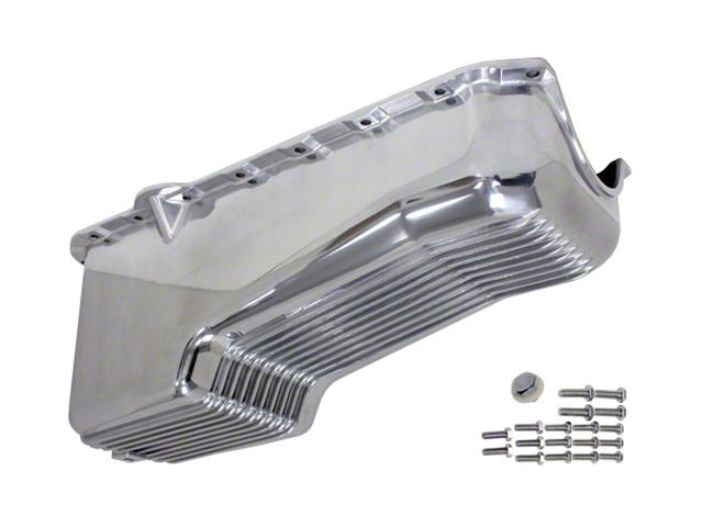 Aluminum Stock Capactiy Oil Pan; Retro Fin (80-85 V8 Camaro)