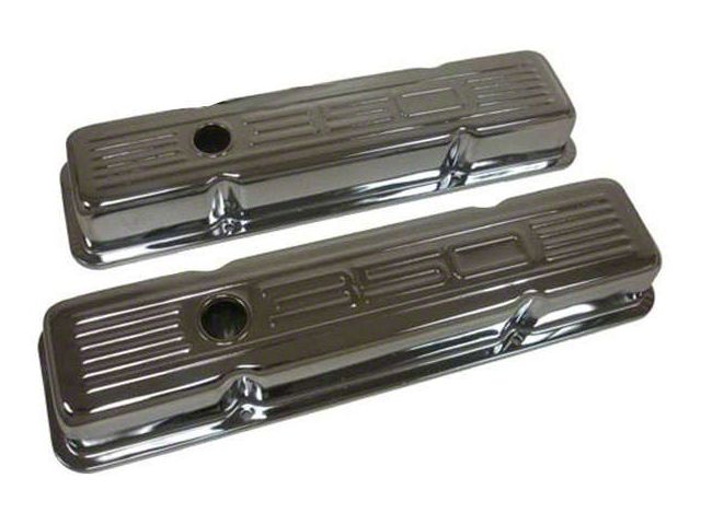 Valve Covers,S/B,Chrome,350 Logo,Short,1958-1986