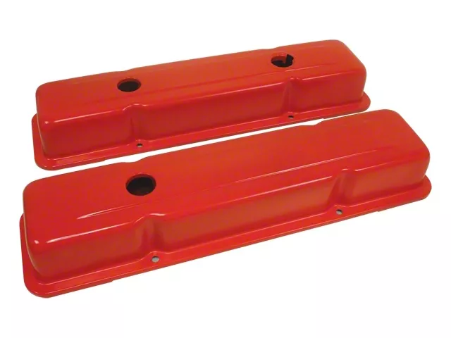 Valve Covers,S/B,Orange,OE Style,1958-1986