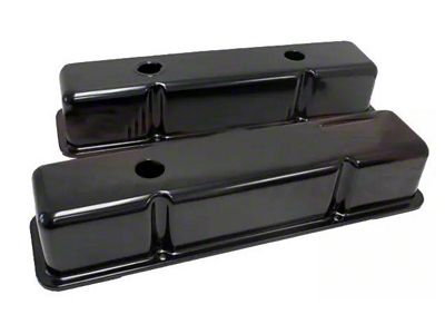 Chevy Small Block Valve Covers, Tall Style, Black, 1958-1986