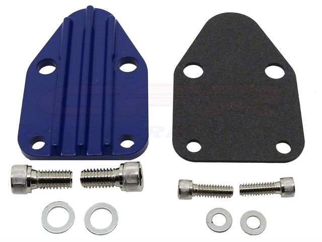 Fuel Pump Block-Off Plate, Blue