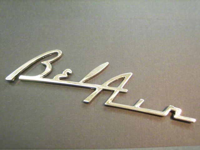 Chevy Speaker Script Emblem, Bel Air, Chrome, 1955-1956