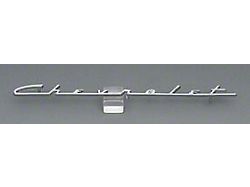 Chevy Speaker Script Emblem, With Chevrolet Word, 150, 120,1955-1956