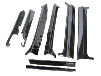 Chevy Stainless Steel Molding Set, Used, Belair Convertible, Vent Window Area, 1955-1957