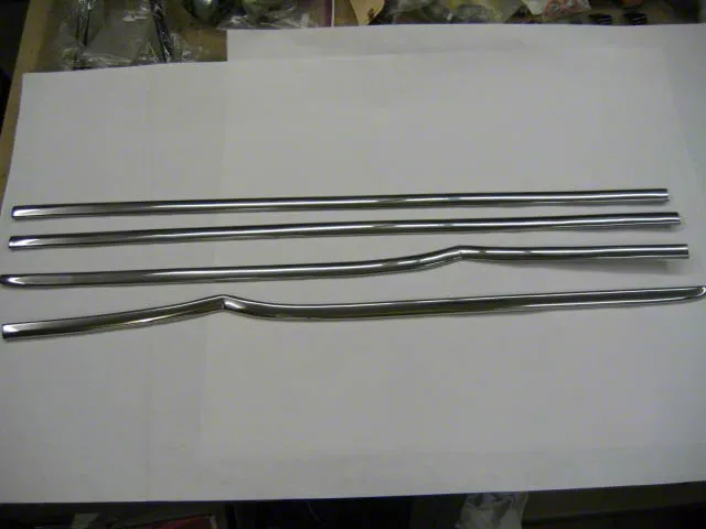 Restored Beltline Moldings; Stainess Steel (55-57 210 2-Door Sedan)