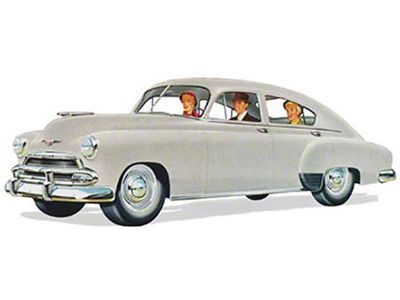 Chevy Stationary Vent Glass, Clear, Fleetline 150 4-Door Sedan, 1949-1951