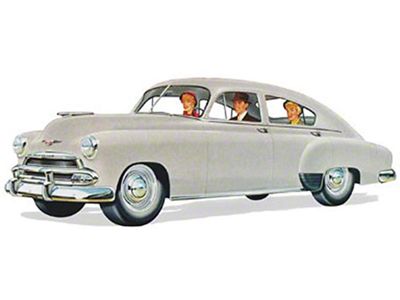 Chevy Stationary Vent Glass, Tinted, Fleetline 150 4-Door Sedan, 1949-1951