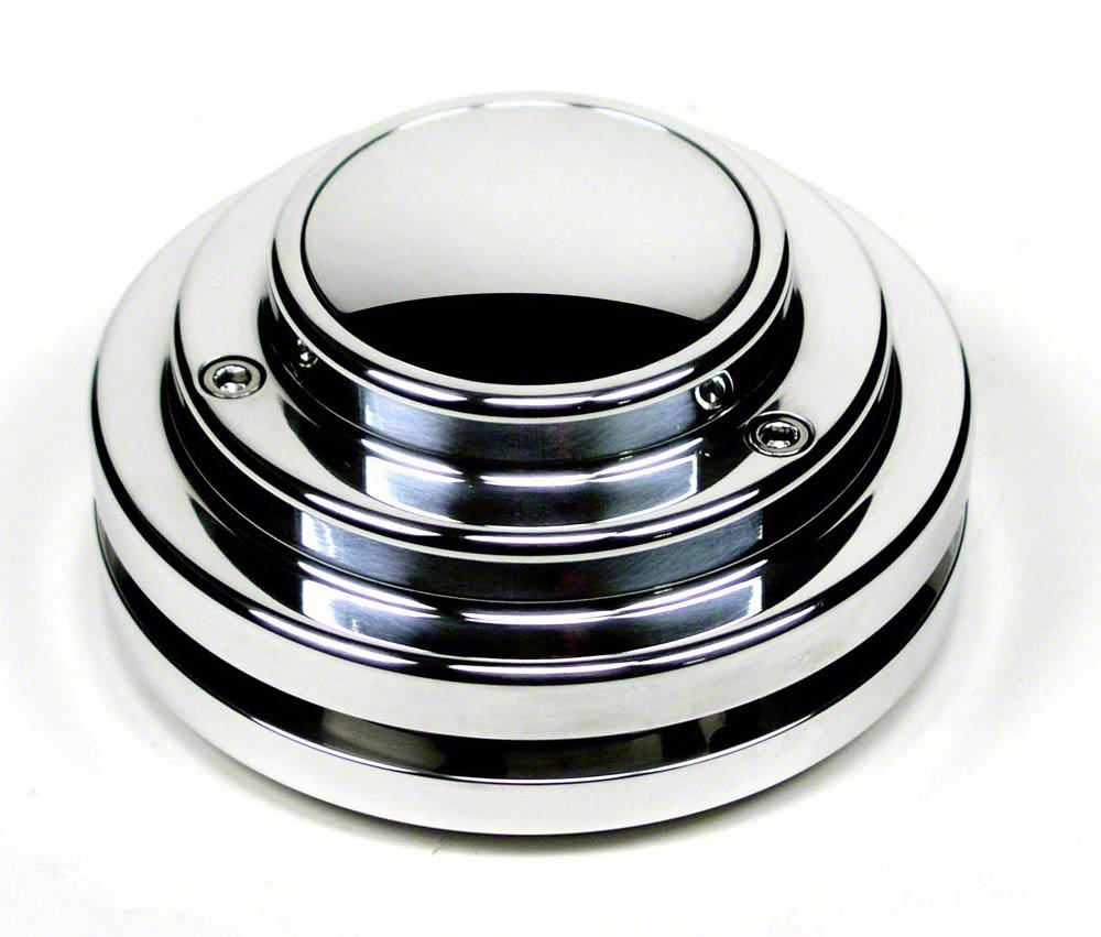 Forever Sharp 9-Bolt Steering Wheel Adapter – Fits GM, Flaming River, Ididit Columns, Black Powder Coated Billet Aluminum