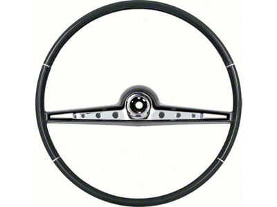 Steering Wheel with Horn Ring; Black; 17-Inch (1962 Impala)