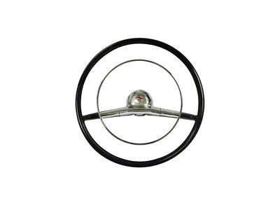 OE Series 18-Inch Steering Wheel; Gloss Black (1957 150, 210, Bel Air, Nomad)