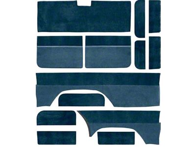 Chevy Suburban Door Panel Set, Encore Velour With Carpet, With Rear Cargo Doors, 1989-1991
