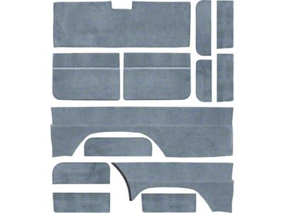 Chevy Suburban Door Panel Set, Regal Velour With Carpet, With Rear Cargo Doors, 1989-1991