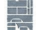 Chevy Suburban Door Panel Set, Regal Velour With Carpet, With Rear Cargo Doors, 1989-1991