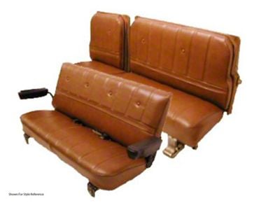 Chevy Suburban Seat Cover Set, Complete, Leather, With Vinyl Sides And Back, 1973-1980