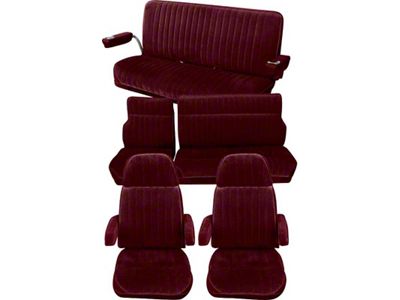 Chevy Suburban Seat Cover Set, Complete, Silverado Model, Encore And Regal Velour, 1981-1991